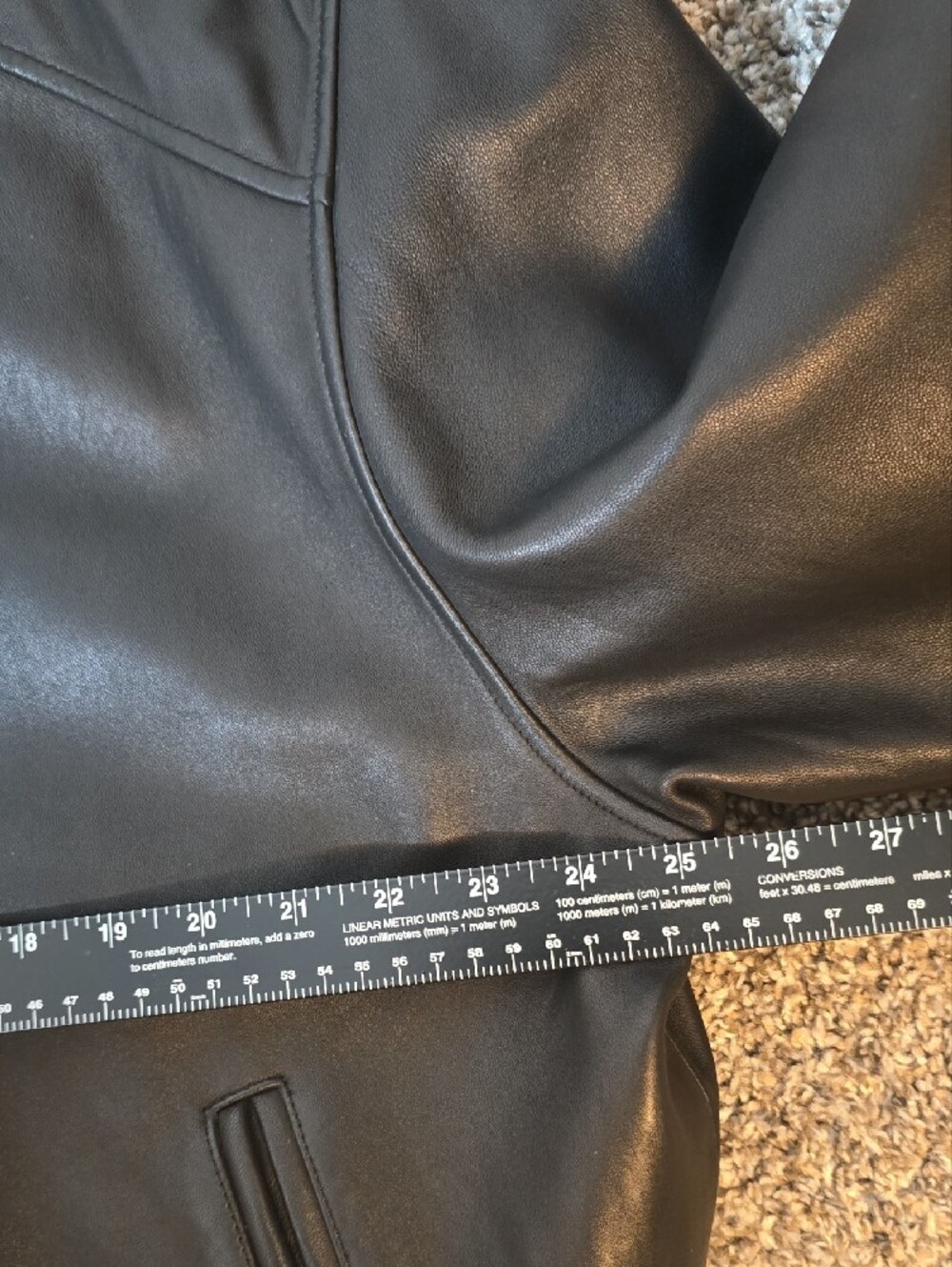 Kirkland Men's Signature Black Leather Bomber Jacket Size XL - Picture 14 of 16